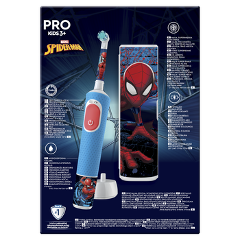Oral-B, Pro KIds 3+, Spider-Man, szczoteczka elektryczna + etui