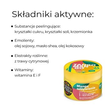 Farmona Tutti Frutti Mango Odżywianie, ujędrniający peeling cukrowy, 300 g