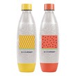 SodaStream Fuse WaterPomelo, butelka 1L żółta + pomarańczowa, 2 szt.