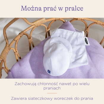 Lansinoh, wielorazowe wkładki laktacyjne, kolor: białe, 4 szt.
