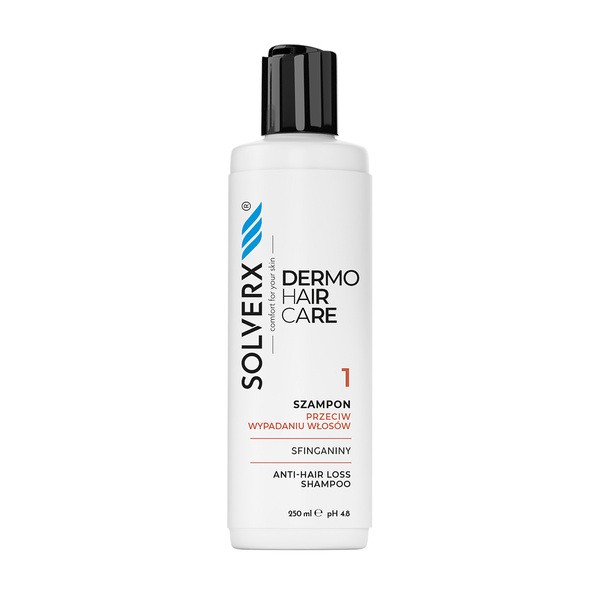 Solverx dermoHAIR, Shampoo gegen Haarausfall, 250 ml