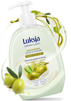 Luksja Creamy & Soft, odżywcze mydło w płynie, Oliwka i Jogurt, 500 ml