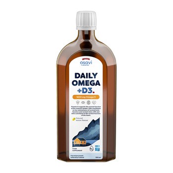 Osavi Daily Omega 1600 mg Omega 3 + D3, cytrynowy, płyn, 500 ml