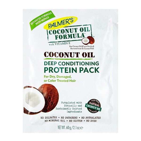 Palmers Palmer's Coconut Oil Protein Pack, kuracja proteinowa do włosów z olejkiem kokosowym, 60 g