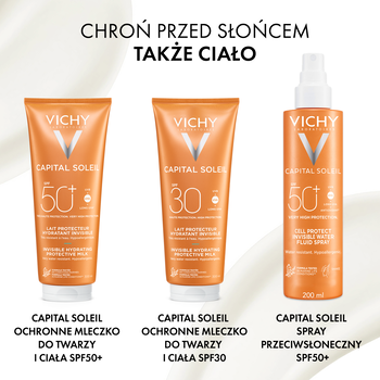 Vichy Capital Soleil, matujący krem do twarzy SPF 50, 50 ml