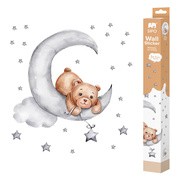 Sipo, Naklejki na ścianę dla dzieci, Miś na księżycu, 1 szt. https://azcdn.doz.pl/image/d/product/3efda54e-scale-180x180.png