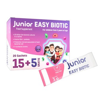 Junior Easy Biotic, proszek w saszetkach, (Noble Health) 20 szt.