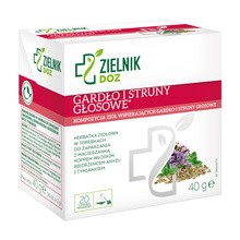ZIELNIK DOZ Gardło i struny głosowe, herbatka ziołowa, 2 g, 20 saszetek