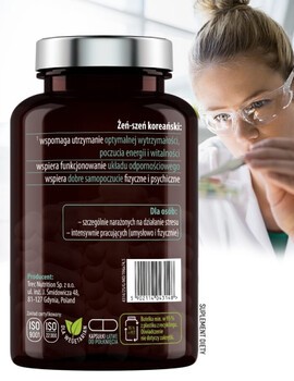 Essensey Żeń-szeń koreański, Energia i witalność, kapsułki, 90 szt.