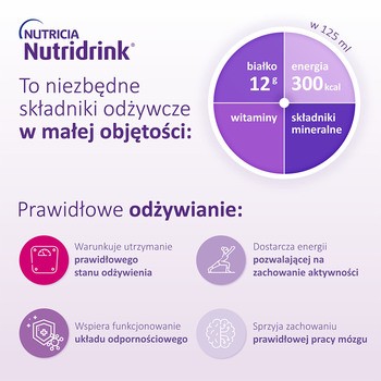 Nutridrink, smak owoców leśnych, płyn, 4 x 125 ml