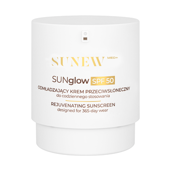 Sunew Med+ SUNglow SPF 50, odmładzający krem przeciwsłoneczny do twarzy, 50 ml