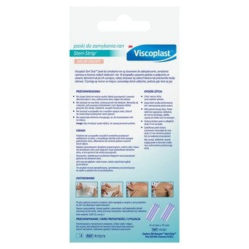 Viscoplast Steri-Strip, paski do zamykania ran, 6 mm x 75 mm, cieliste, 6 szt.
