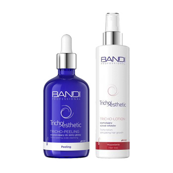 Zestaw Bandi Tricho-Esthetic, peeling oczyszczający do skóry głowy,100 ml + lotion stymulujący wzrost włosów, 230 ml