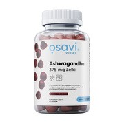 Osavi Ashwagandha, 375 mg, żelki o smaku wiśniowym, 90 szt.        