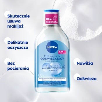 Nivea MicellAIR, płyn micelarny 5w1, cera normalna i mieszana, 400 ml