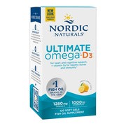 Nordic Naturals, Ultimate Omega-D3 1280 mg, kapsułki, smak cytrynowy, 120 szt.        