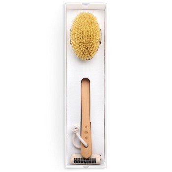 Hhuumm, szczotka do masażu ciała na sucho, włókno tampico wersja z kijem No.2, 1 szt.