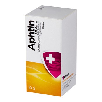 Aphtin, 200 mg/g, płyn do stosowania w jamie ustnej, (Aflofarm), 10 g