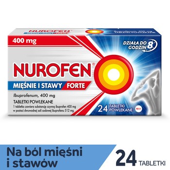 Nurofen Mięśnie i Stawy Forte, 400 mg, tabletki powlekane, 24 szt.