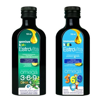 Zestaw EstroVita Kids, Immuno + Genius, płyn
