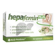 Alg Pharma Hepafemin Plus, tabletki, 40 szt. (30 szt. + 10 szt.) https://azcdn.doz.pl/image/d/product/a10bf568-scale-180x180.png