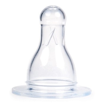 Canpol, silikonowy smoczek na butelkę, okrągły, trójprzepływowy, 3m+, 1 szt.