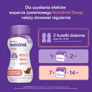 Nutridrink Diasip, płyn, smak czekoladowy, 4 x 200 ml