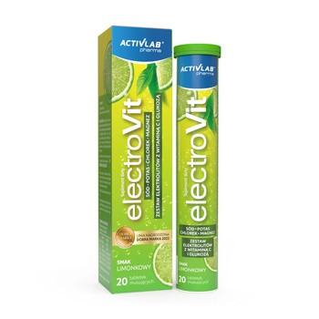 ElectroVit Activlab Pharma, tabletki musujące, limonka, 20 szt.