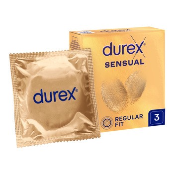 Durex Sensual, prezerwatywy super cienkie, 3 szt.