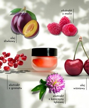 Boska Pszczoła Cherry Kisses, balsam do ust z kwiatami koniczyny, 15 ml