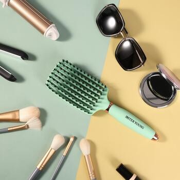 Sister Young, Ovia BV Mint, szczotka do włosów z naturalnego włosia dzika, 1 szt.