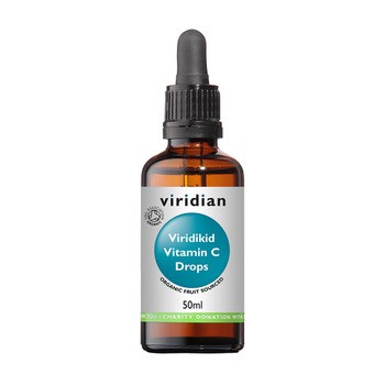 Viridian, Viridikid Ekologiczna Witamina C dla dzieci, krople, 50 ml