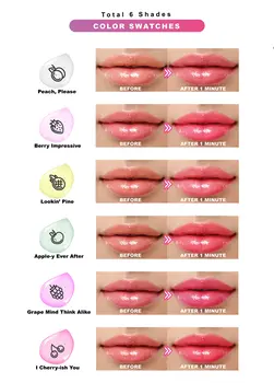 J.Cat Beauty Lipspect Lip Switch Color Changing Lip Oil, olejek do ust zmieniający kolor, 105 Grape Minds Think Alike, 3,5 ml
