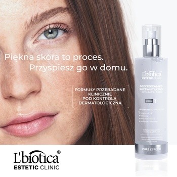 L`Biotica Estetic Clinic, oczyszczająco - rozświetlajacy, płyn micelarny, 200 ml