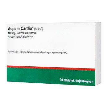 Aspirin Cardio, 100mg, tabletki dojelitowe (import równoległy, PharmaPoint), 30 szt