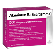 Vitaminum B12 Energamma, 1000 mikrogramów, tabletki drażowane, 25 szt.