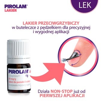 Pirolam, 80 mg/g, lakier do paznokci leczniczy, 4 g