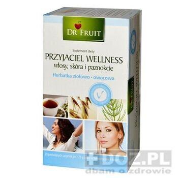 Dr Fruit Przyjaciel Wellness, herbatka ziołowo - owocowa, 1,75 g, 20 saszetek