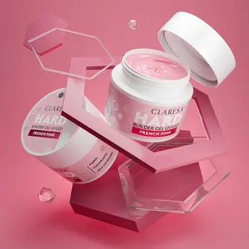 Claresa Hard&Easy Builder Gel, żel budujący do paznokci, French Pink, 45 g