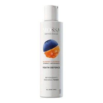 Mossa, antyoksydacyjny tonik rozświetlający z borówką i maliną, 200 ml