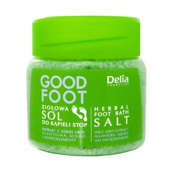 Delia Good Foot, sól do kąpieli stóp, ziołowa, 570 g