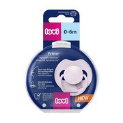 Canpol Lovi Prime, dynamiczny smoczek uspokajający silikonowy, 0-6 m Lilac, 1 szt. https://azcdn.doz.pl/image/d/product/a959a4f8-scale-180x180.png