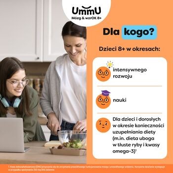 UmmU Mózg & wzrOK 8+, kapsułki miękkie, 120 szt.