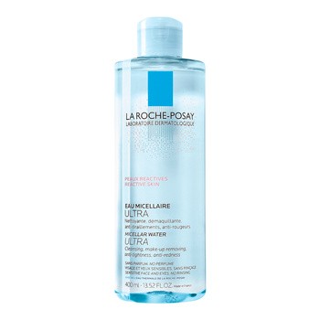 La Roche-Posay Eau Micellaire, woda micelarna, Ultra, skóra reaktywna, 400 ml