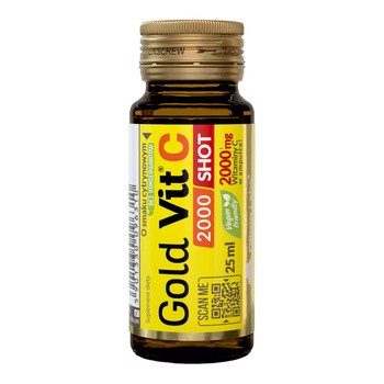 Olimp Gold-Vit C 2000 Shot, płyn, smak cytrynowy, 25 ml