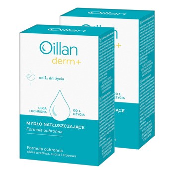 Zestaw 2 x 100 g, Oillan Derm+ mydło natłuszczające