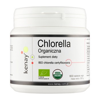 KENAY Chlorella Organiczna, tabletki, 600 szt.