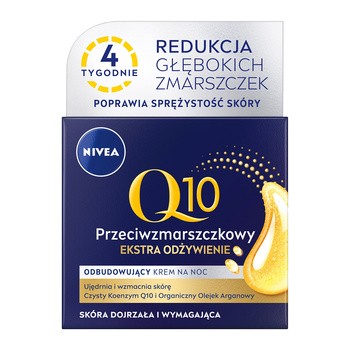 Nivea Q10 Ekstra Odżywienie, krem przeciwzmarszczkowy na noc, 50 ml