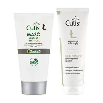 Zestaw Cutis Ł, krem konopny 20% + CBD, 120 ml + maść konopna 20% + CBD, 120 ml