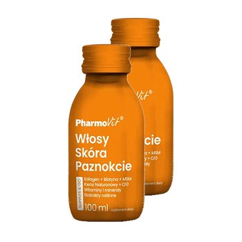 Zestaw 2 x Pharmovit, Włosy Skóra Paznokcie supples & go, płyn, 100 ml